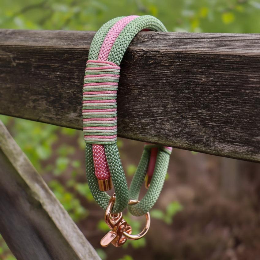 Raspberry Matcha Triple Layer Rope Collar