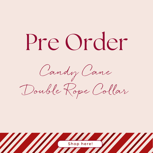 PRE ORDER - Candy Cane Double Layer Rope Collar