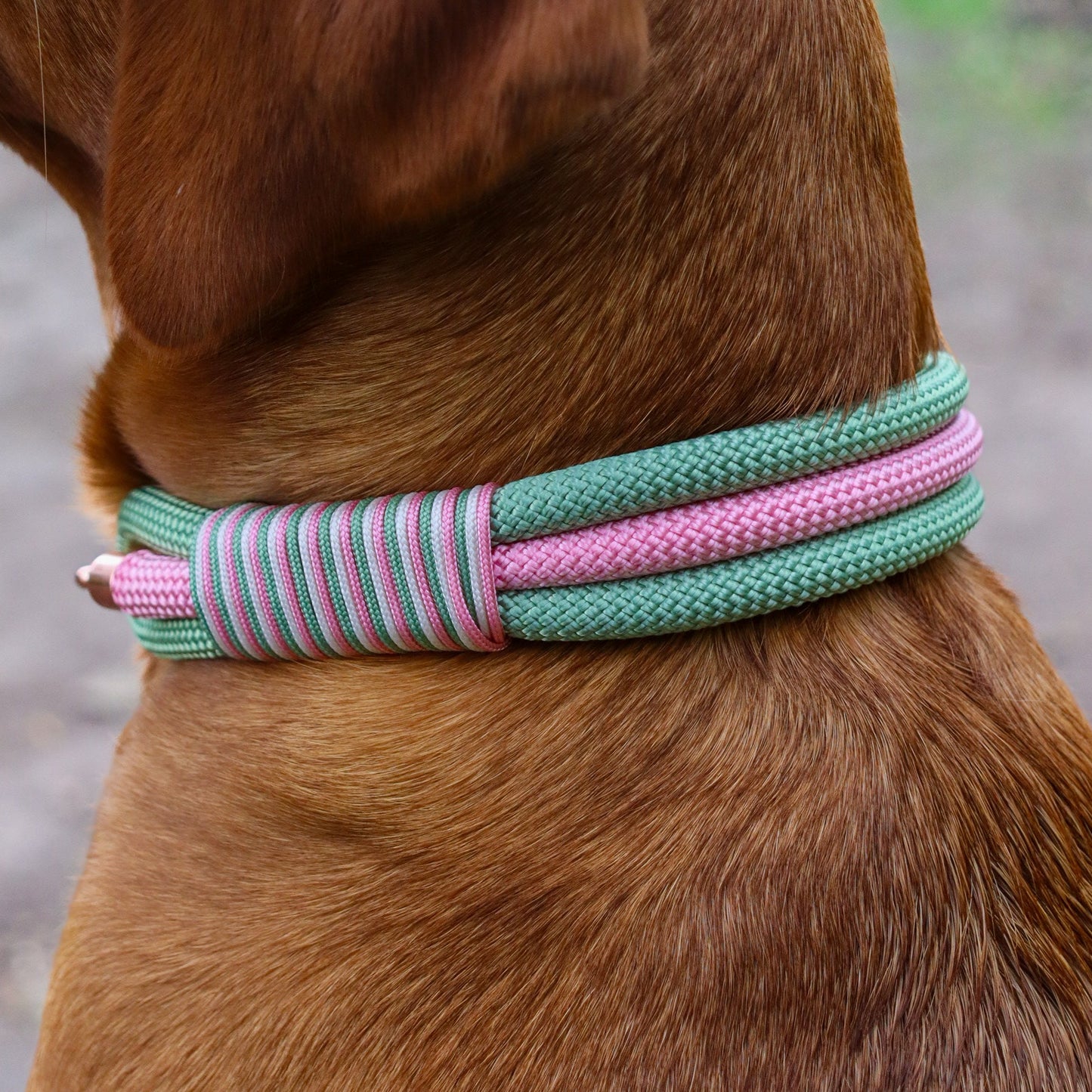Raspberry Matcha Triple Layer Rope Collar