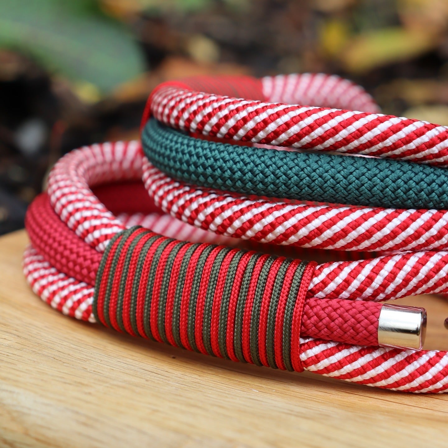 PRE ORDER - Candy Cane Triple Layer Rope Collar